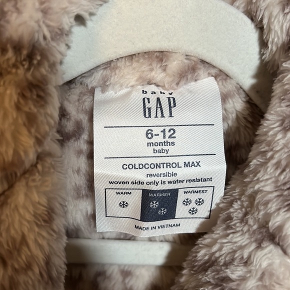 Champagne colored/ cheetah print Reversible GAP coat - Picture 5 of 5